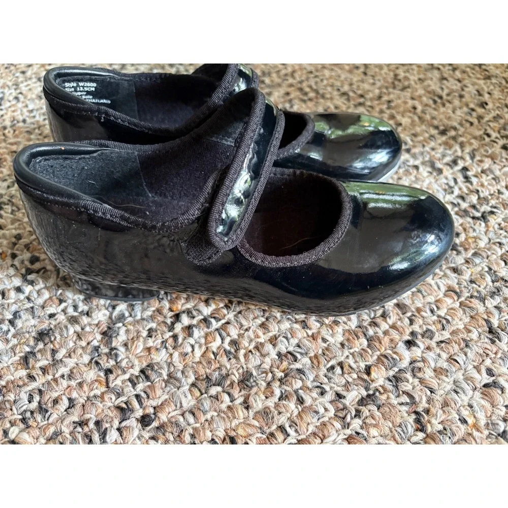 Weissman Kids Black Patent Mary Jane Tap Shoes W2600 Size 13.5CM